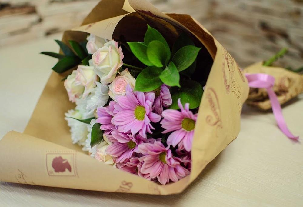 Букет цветов из: Розы и Хризантемы в Федотово