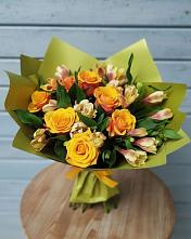 Букет цветов из:  Альстромерии и Розы в Федотово