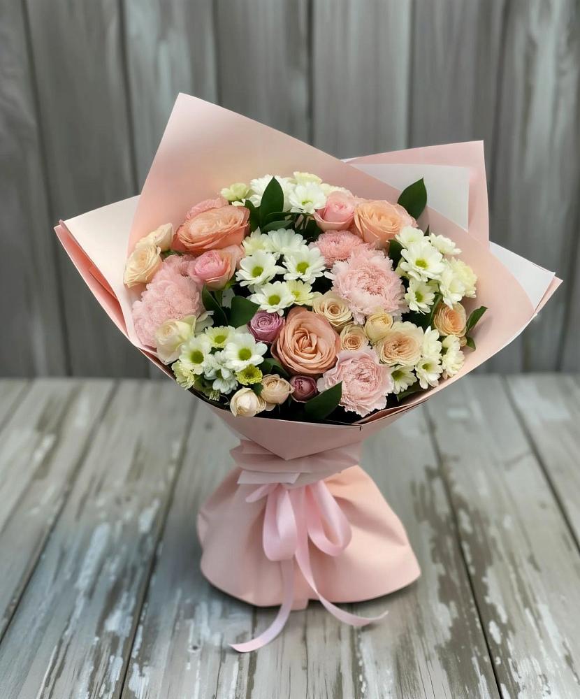 Букет цветов из: Гвоздики, Розы и Хризантемы в Федотово