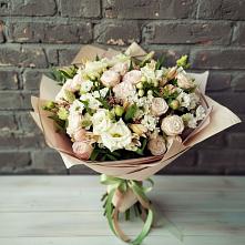 Букет цветов из:  Альстромерии, Розы и Хризантемы #REPLACE_PRED# Федотово