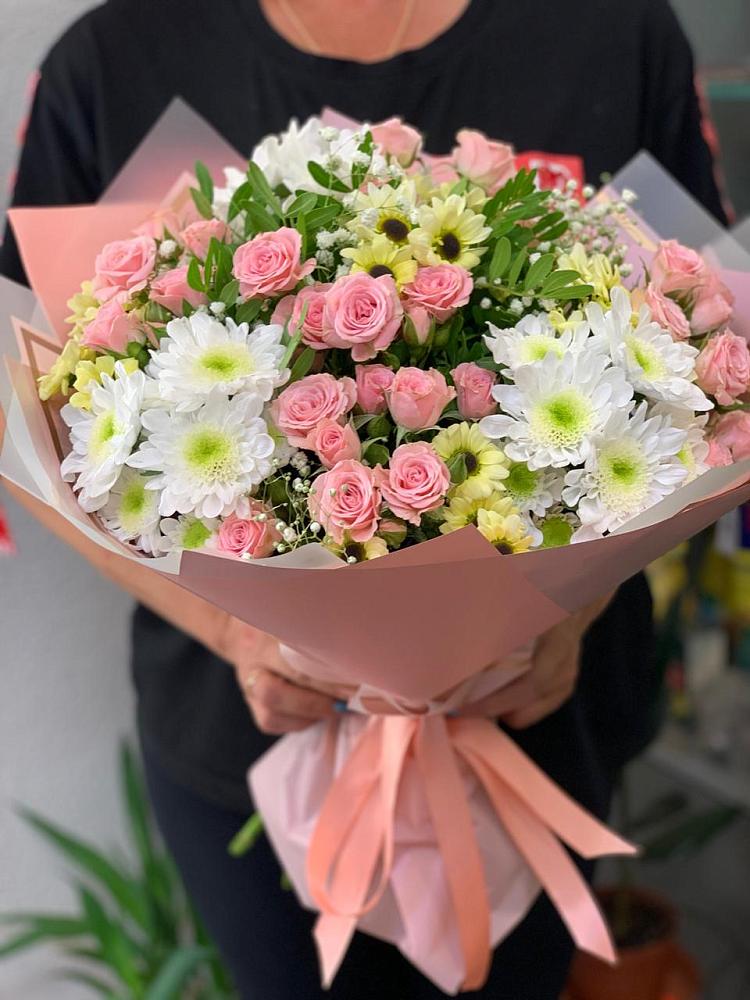 Букет цветов из: Розы и Хризантемы в Федотово