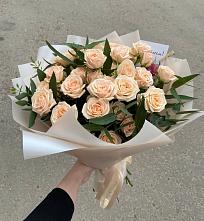Букет Кремовые розы Латте в Федотово