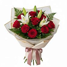 Букет цветов из:  Лилии и Розы в Федотово