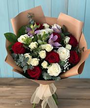 Букет цветов из:  Розы и Альстромерии в Федотово