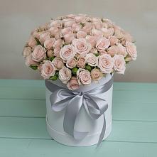 Цветочная композиция из Розы в шляпной коробке #REPLACE_PRED# Федотово