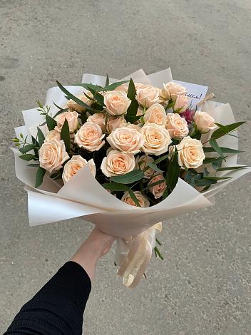 Букет Кремовые розы Латте в Федотово