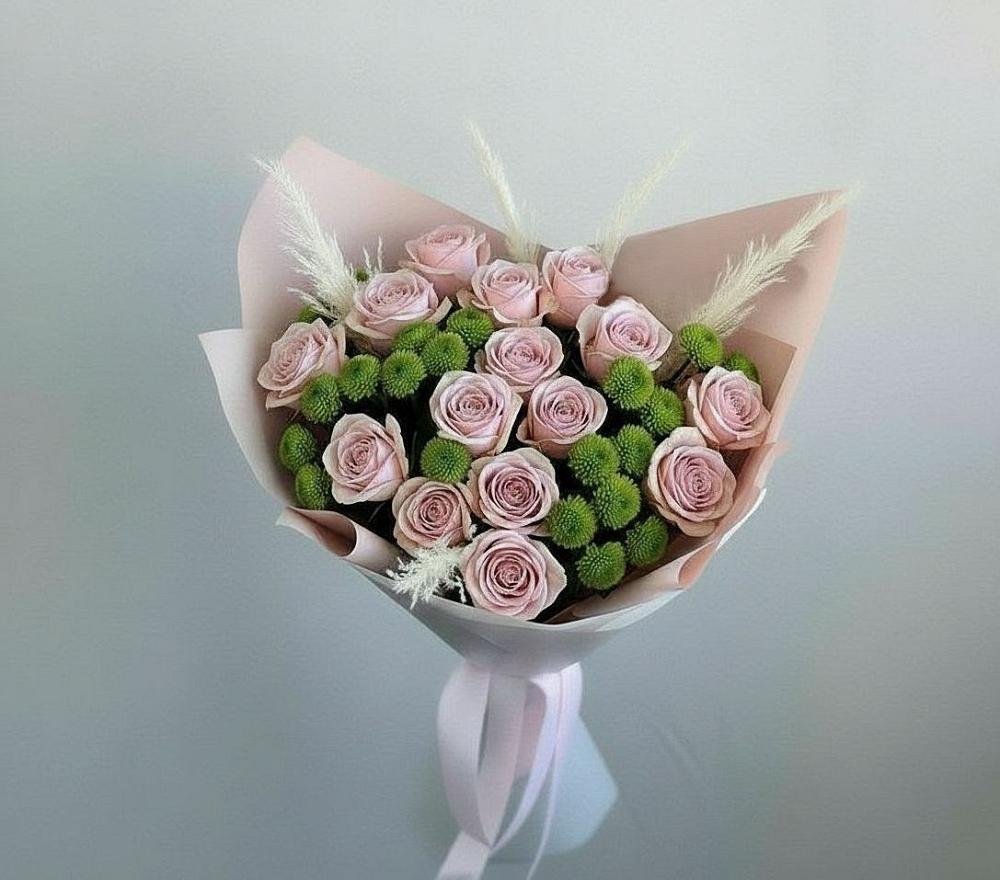 Букет цветов из: Розы и Хризантемы в Федотово