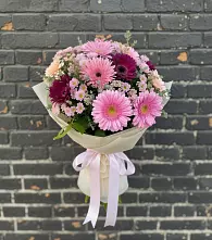 Букет цветов из:  Герберы и Хризантемы в Федотово