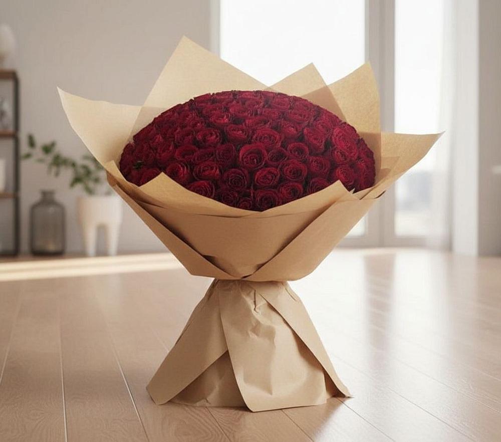 Букет 101 Красная роза в Федотово