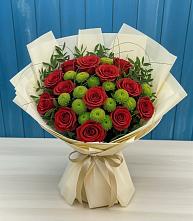 Букет цветов из:  Розы и Хризантемы в Федотово