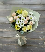 Букет цветов из:  Альстромерии, Розы и Хризантемы в Федотово
