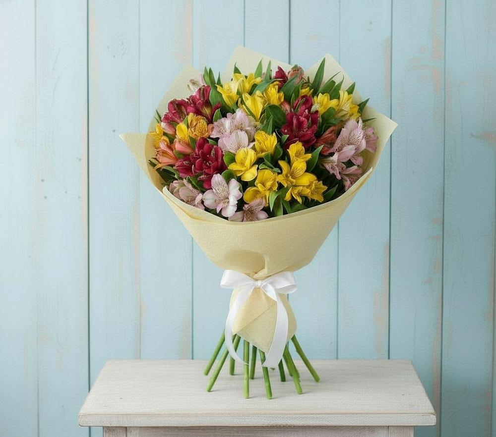 Букет цветов из: Альстромерии в Федотово