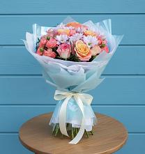 Букет цветов из:  Хризантемы и Розы в Федотово