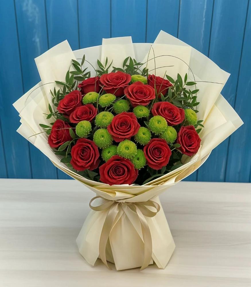 Букет цветов из: Розы и Хризантемы в Федотово