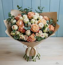 Букет цветов из:  Альстромерии и Розы в Федотово
